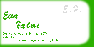 eva halmi business card